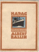 Brochure Albert Ballin Der neue Zweischrauben Turbinendampfer der Hamburg Amerika Linie