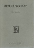 Studi Sul Boccaccio Volume diciottesimo
