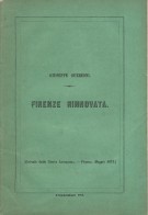 <h0>Firenze Rinnovata <span><i>Estratto dalla Nuova Antologia Firenze - Maggio 1871</i></h0>