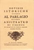 Notizie Istoriche intorno al Parlagio Ovvero Anfiteatro di Firenze