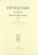 Inventari dei manoscritti delle biblioteche d'Italia Volume XCV <div>Forlì Biblioteca Comunale 'A.Saffi'